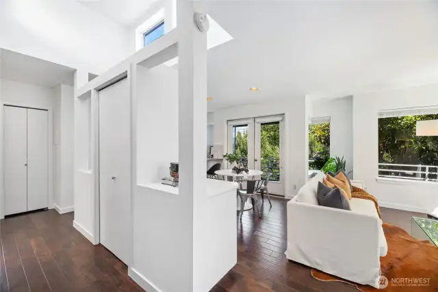 Open living room and kitchen make the space very functional for entertaining.