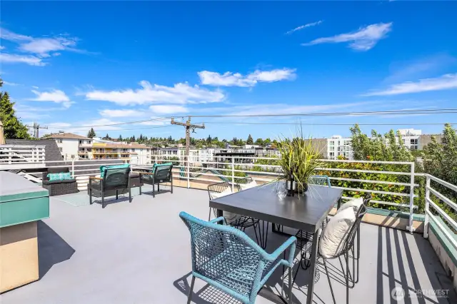 Massive 880 sq ft private deck. This belongs only to unit #5.
