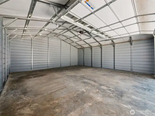 2 car metal garage