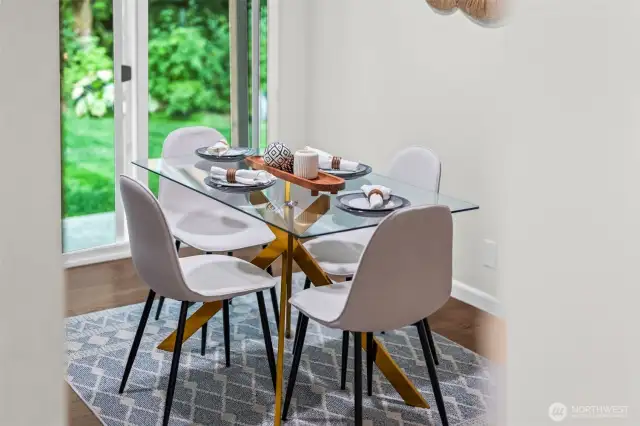 Great dining area off the kitchen.