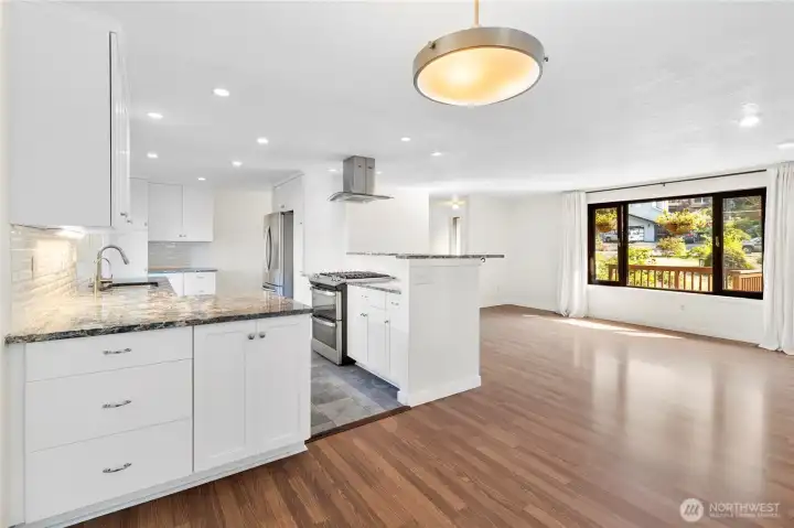 The conversation never needs to  stop with this open floor plan!