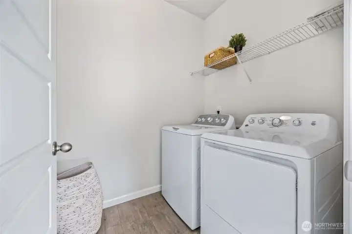 Upper floor laundry room