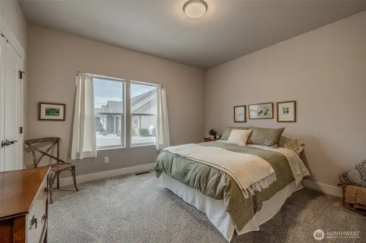 Guest bedroom is sizable
