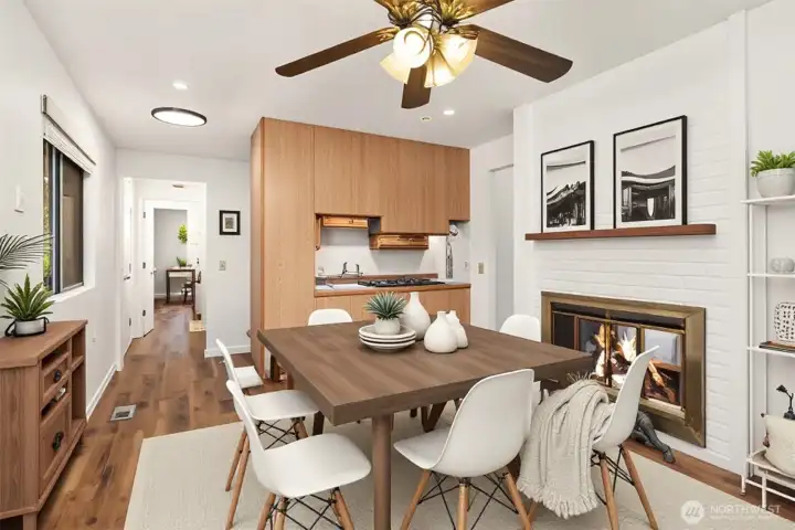 Virtually Staged Dining Room