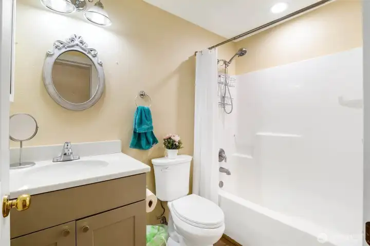 Updated upstairs hall bath.