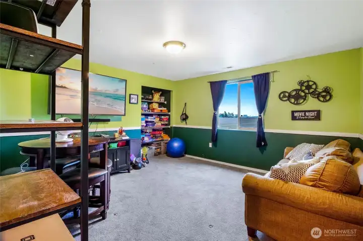 Another of the large upstairs bedrooms, currently used as a playroom.