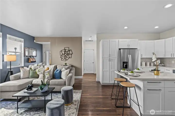 Your 2nd living space with bright updated kitchen.