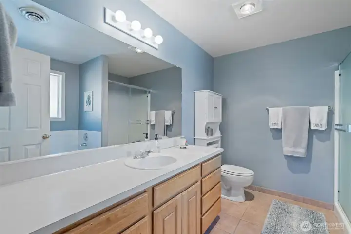primary bath with walk in shower