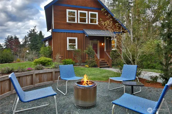 Cozy up to the fire for a good evening