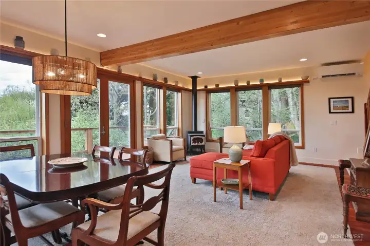 Dining and living room