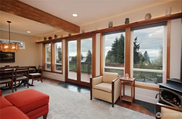 Water views from the main floor