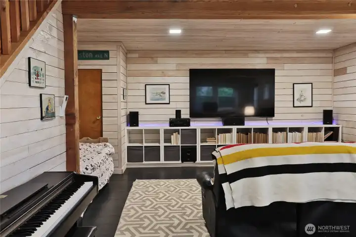 Basement with additional sleep space and storage