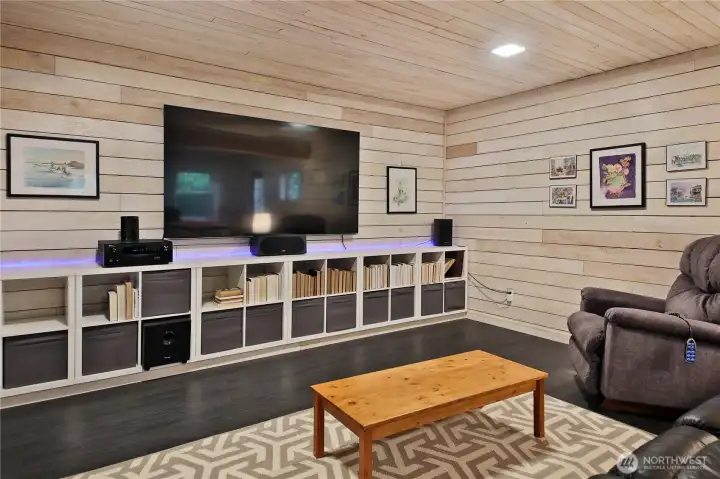 Basement entertainment area