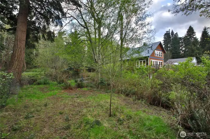 View of property from across the stream