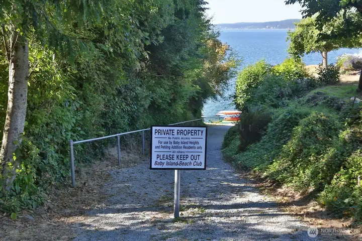 Deeded access to Baby Island beach access