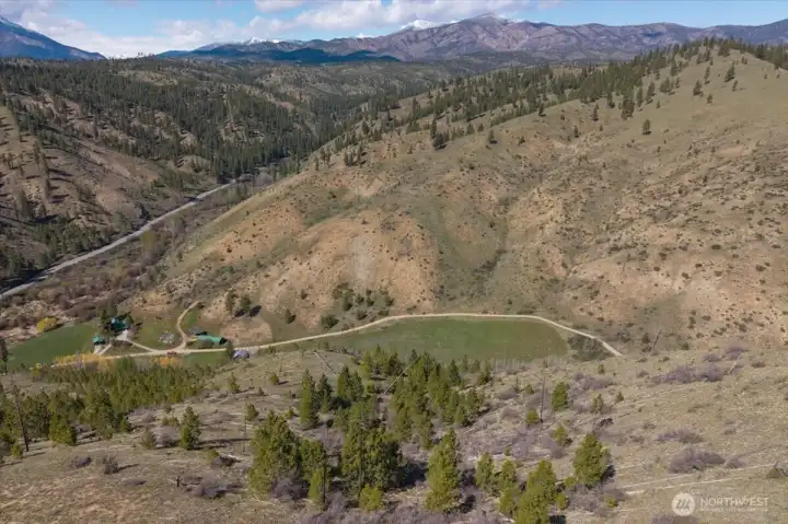 Looking up Mud Creek Road.