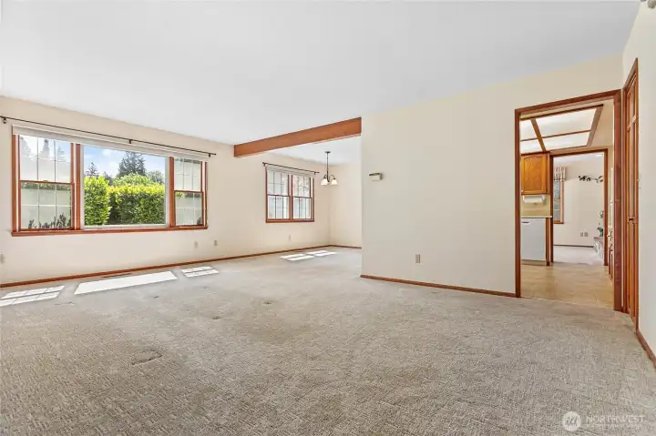 The home has southern exposure so there is a lot of natural light.