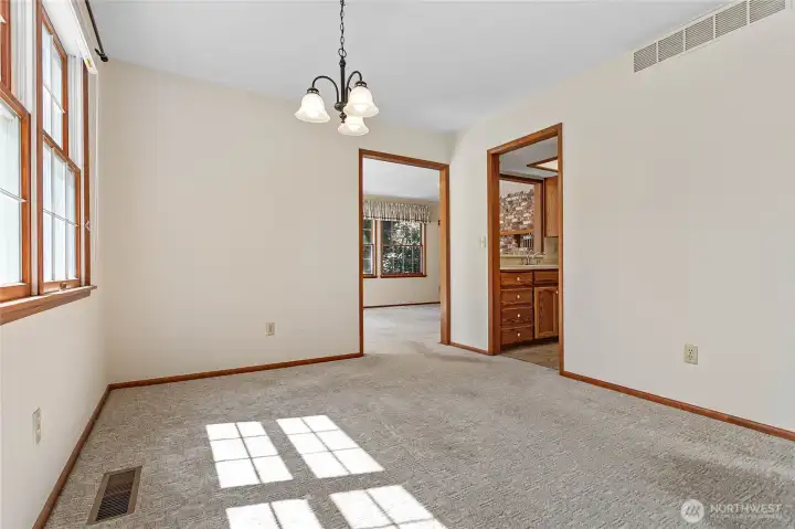 Room for a large dining room table.