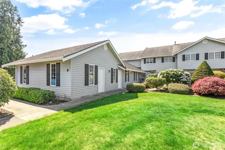The property is professionally landscaped.