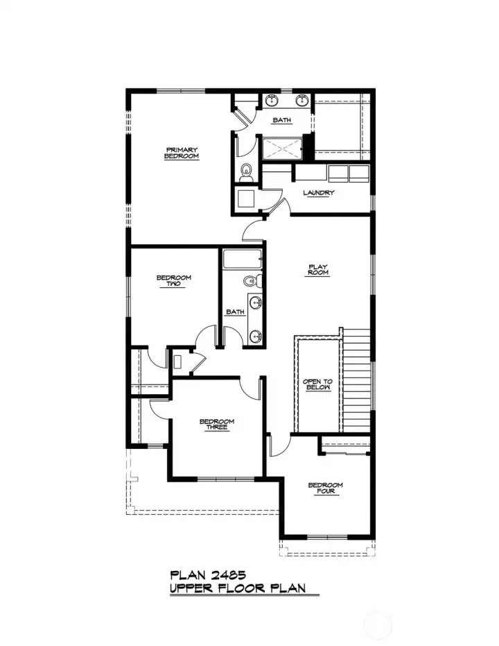 Plan 2485 upper floor