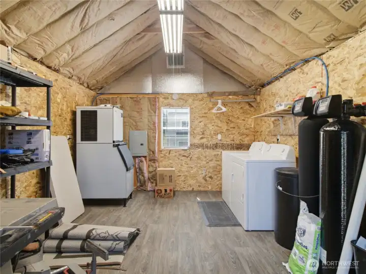 Inside of the little shed.