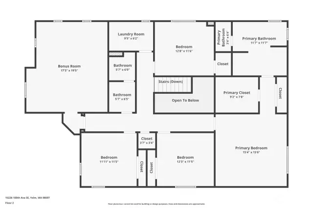 Upstairs Floor Plan