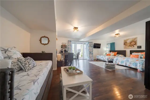 The lower level has been a successful Airbnb—furniture, bedding, and essentials all included!