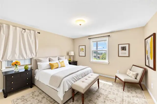 Virtually staged bedroom #2