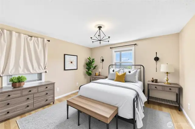 Virtually staged bedroom #2