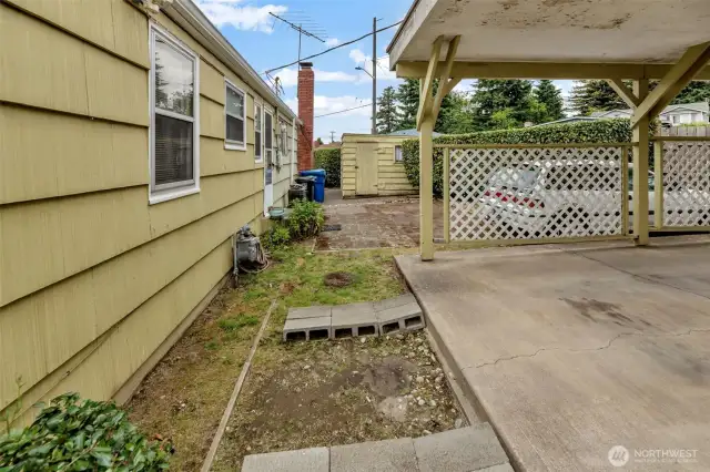 The Seller can park 2 cars in this detached carport