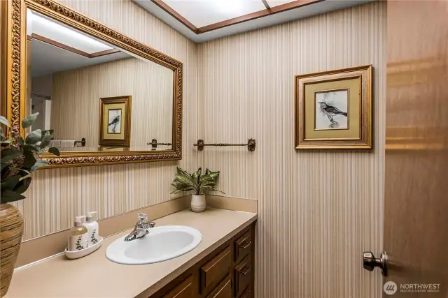 Full bathroom on main level.