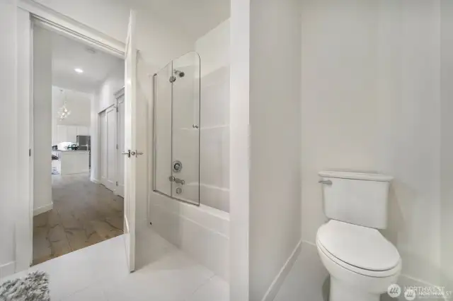 Convenient 3/4 guest bath.