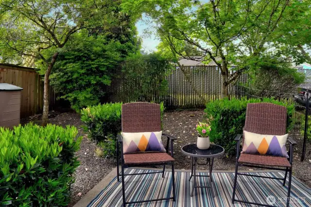 Patio outside of bedroom slider