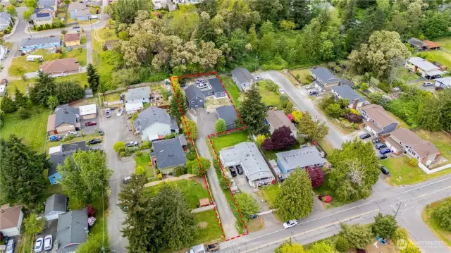 Aerial view of the property