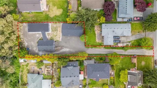 Aerial view of the property