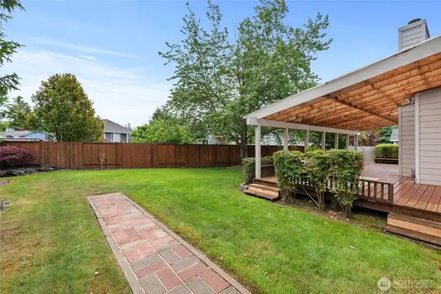 The backyard is ready for a garden.