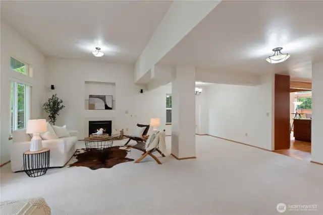 Large living and dining areas.