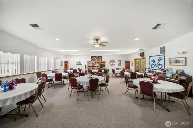 Inside the clubhouse.
