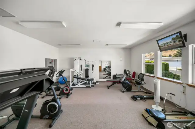 Clubhouse exercise room.