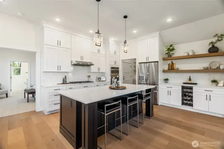 Ceiling Height Custom Cabinetry & a Coffee/Bar/Wine Area too ...