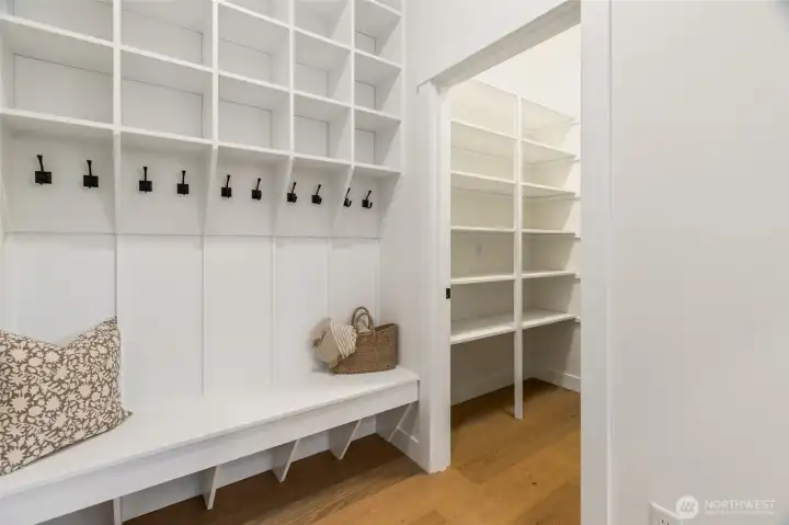Functional Cubby's & Storage Off of the Garage Entrance, Leading into the HUGE Pantry ...
