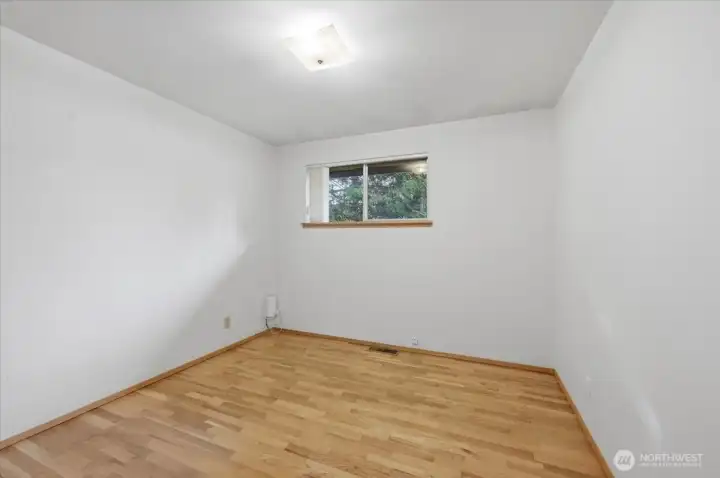 Bedroom #2 - gorgeous original hardwood floors.