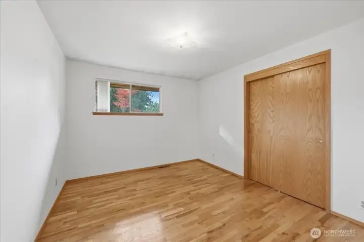 Bedroom #3 - gorgeous original hardwood floors.