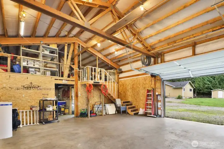 Nice loft area for storage.