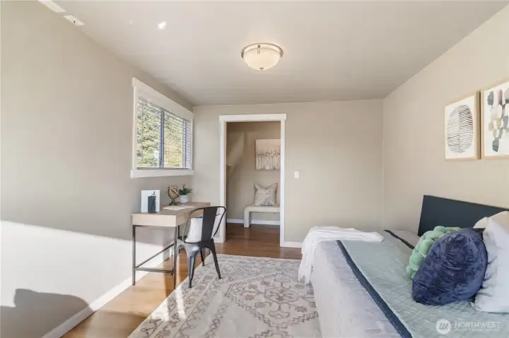 The bonus room has tons of space and is very private from the rest of home.