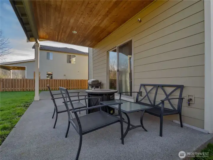 Backyard perfect for hosting gatherings, barbecues, or enjoying outdoor activities.