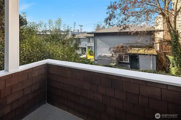 Step for fresh air on your private balcony just off the main living area.