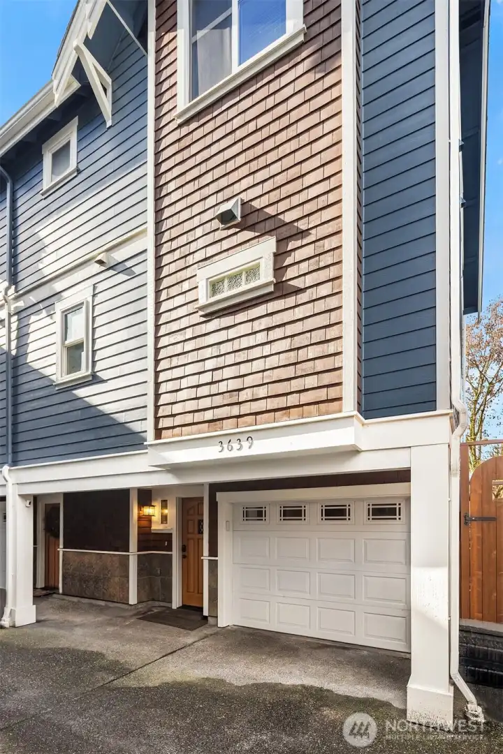 An attached garage completes this just-right package.