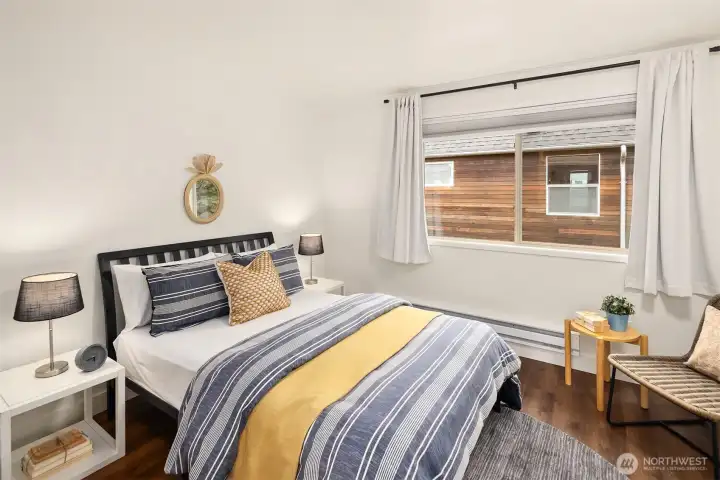 Two spacious bedrooms upstairs.