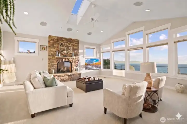 Living Rm. Sofa & chairs virtually staged